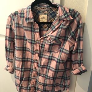 Hollister Women’s Pastel Flannel Button Shirt